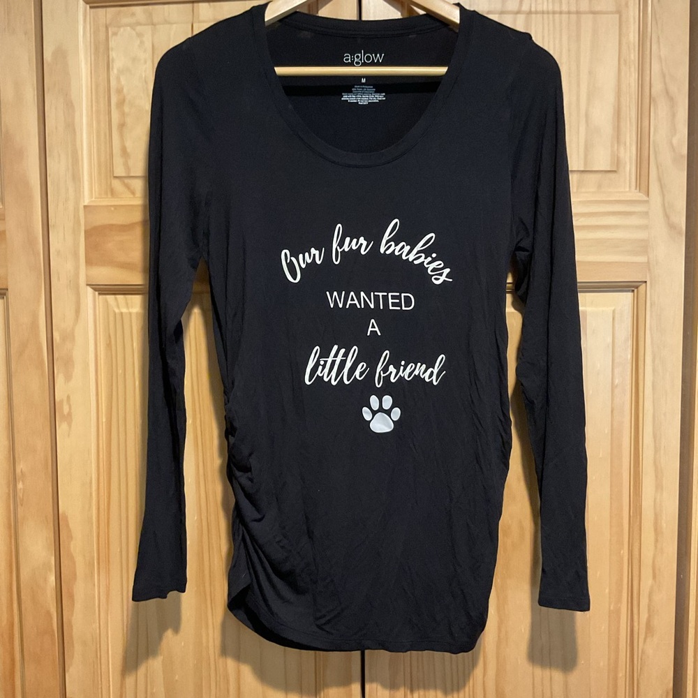 Black Long Sleeve Maternity Top size M